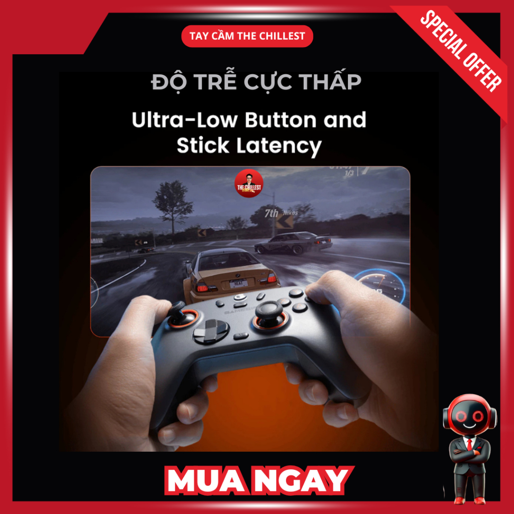 Tay cầm Gamesir Nova 2 Lite, Tặng bọc cần + bảo về cần, Polling rate 1000 Hz, Hall Effect, Macro, Trigger Lock, BH 12T | BigBuy360 - bigbuy360.vn