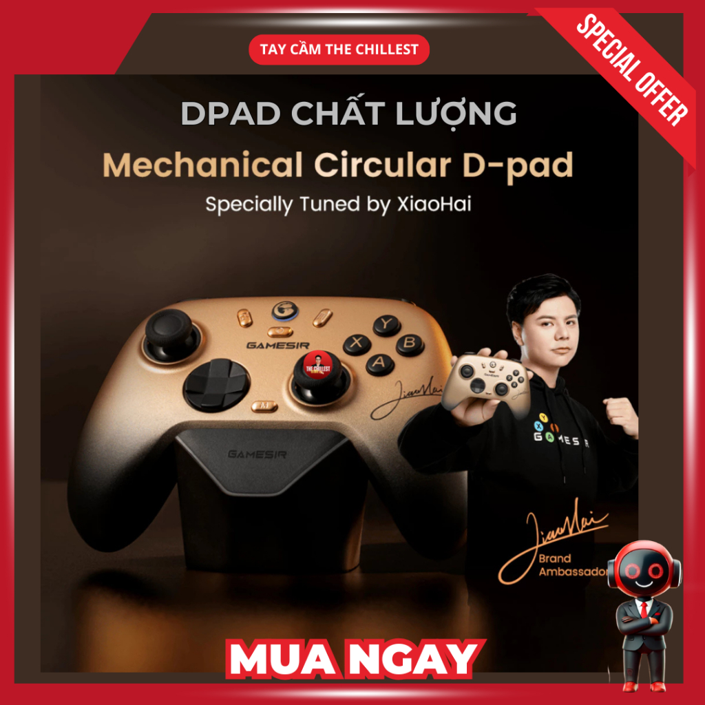 Tay cầm Gamesir Nova 2 Lite, Tặng bọc cần + bảo về cần, Polling rate 1000 Hz, Hall Effect, Macro, Trigger Lock, BH 12T | BigBuy360 - bigbuy360.vn