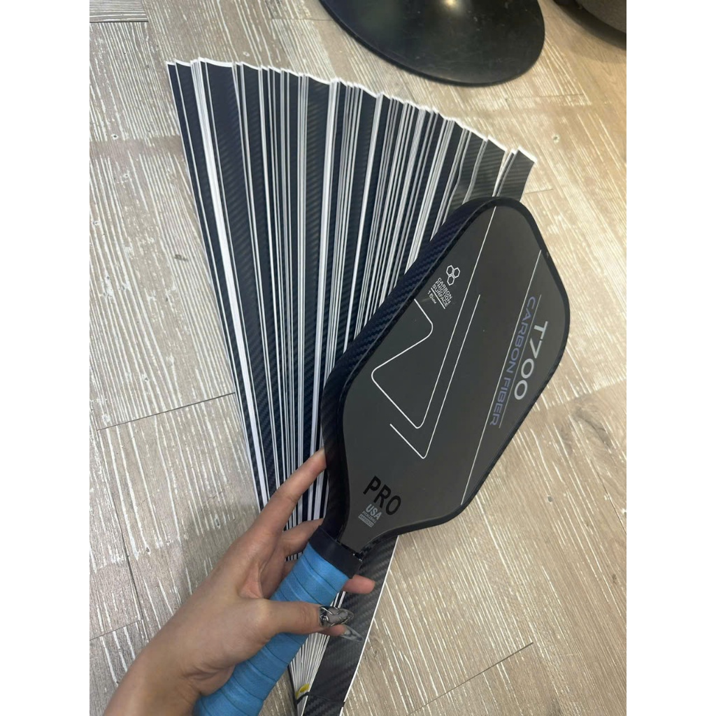 Dán viền vợt pickleball Carbon siêu bền 16mm 14mm màu đen dễ dán tại nhà bảo vệ cạnh vợt Beesoul