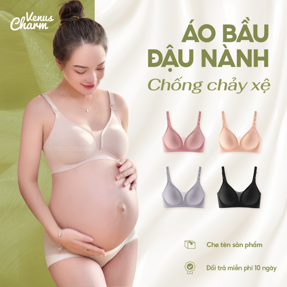 Ảnh Áo lót bầu, áo ngực bầu không gọng Venus Charm cho bà bầu sau sinh và cho con bú chống chảy xệ W116 1