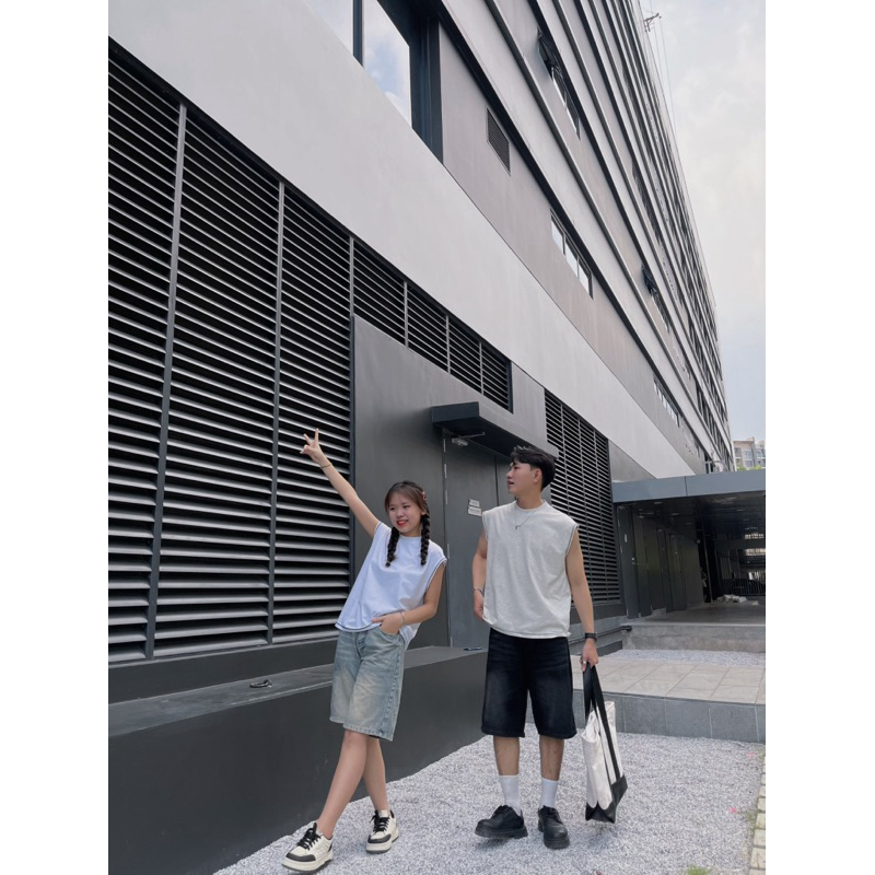 Áo Tank Top Nam Nữ Boxy Cotton 4 Chiều Form Rộng Unisex Basic Streetwear TMT.STU | TMTA31