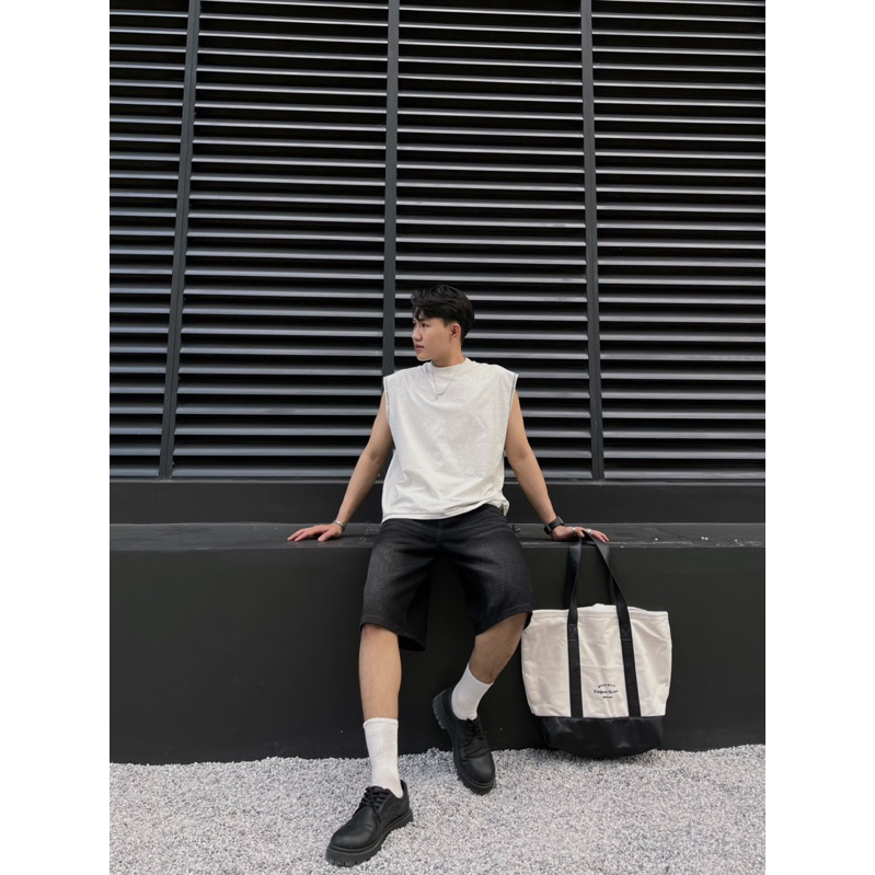 Áo Tank Top Nam Nữ Boxy Cotton 4 Chiều Form Rộng Unisex Basic Streetwear TMT.STU | TMTA31