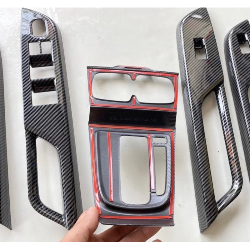 Ốp nội thất xe XL7, Ertiga bản số tự động nhựa ABS vân Carbon hàng cao cấp