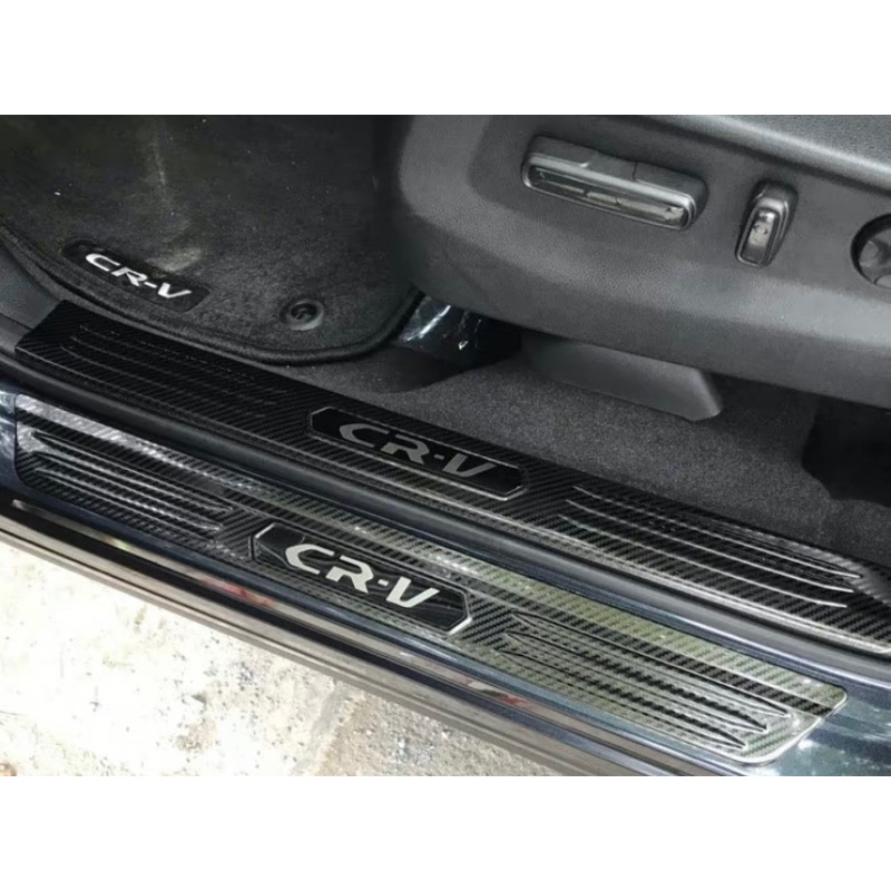 Ốp bậc cửa, nẹp bước chân xe Honda CRV 2018-2023 vân Carbon hàng cao cấp