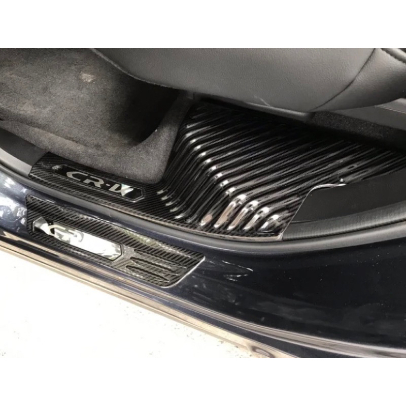 Ốp bậc cửa, nẹp bước chân xe Honda CRV 2018-2023 vân Carbon hàng cao cấp