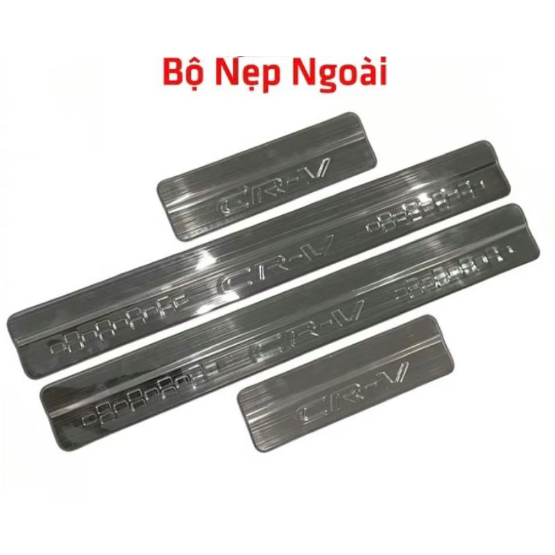 Ốp bậc cửa, nẹp bước chân xe Honda CRV 2018-2023 Vân Titan hàng cao cấp