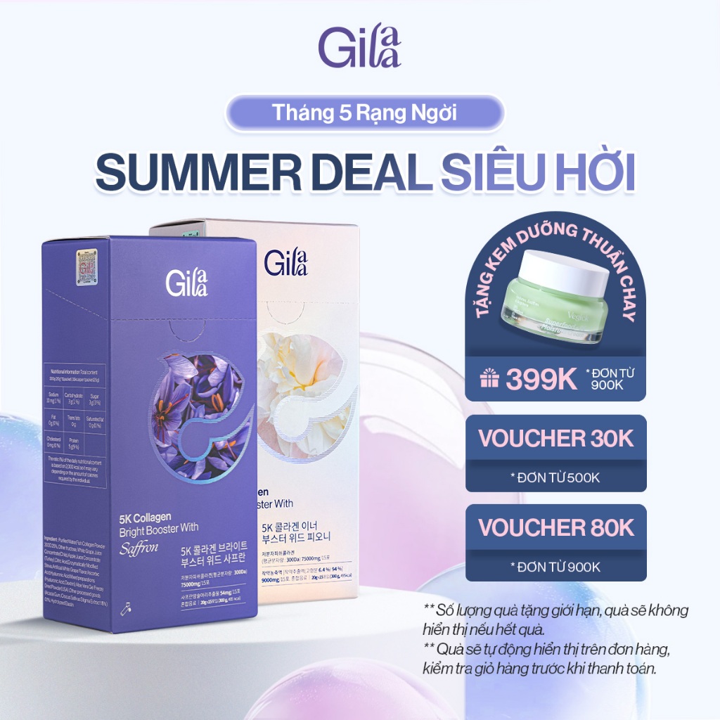 Ảnh 2 Nước Uống Collagen Gilaa Siêu Phân Tử 300da Trẻ Hóa (20g x 30 Gói) 1