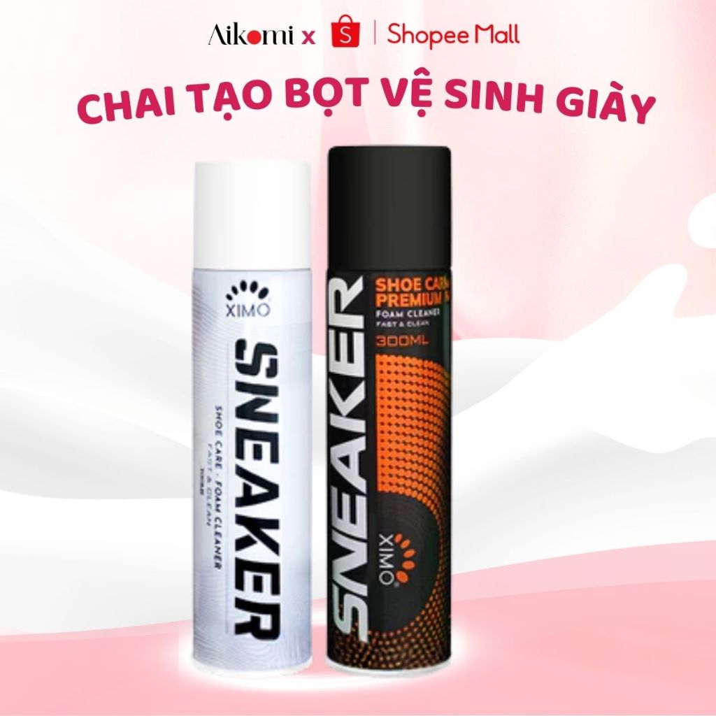 Ảnh Chai Xịt Tạo Bọt Vệ Sinh Giày XIMO Cao Cấp 300ml làm sạch giày cao cấp giúp giày trắng sáng như mới (VSG02) 1