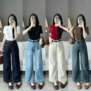 Quần Jean Nấm Lùn Túi May Kiểu Hàng Đẹp Nhiều Màu Tôn Dáng Minihouse