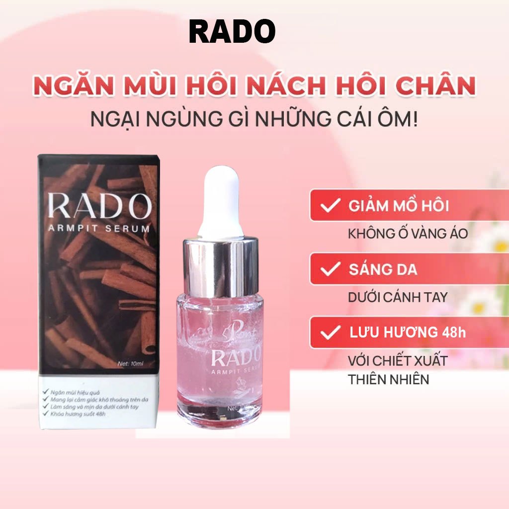 Serum Hôi Nách RADO 2 in 1 , Đánh bay mùi hôi nách, hôi chân, mùi cơ thể cho mọi lứa tuổi nam nữ