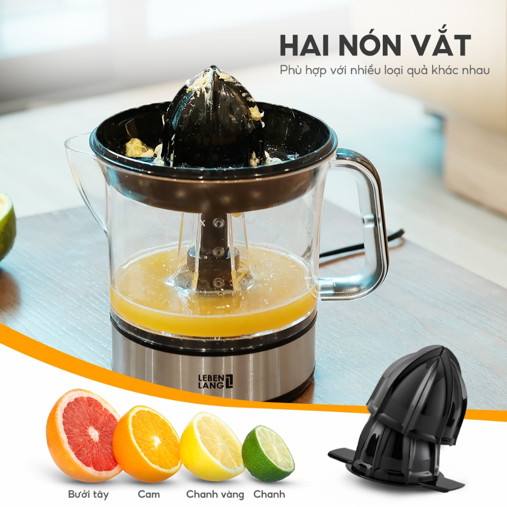 Ảnh Máy vắt cam Lebenlang LBL3899, ép cam tự động xoay 2 chiều, 700ml, công suất 40W, bảo hành 2 năm 3