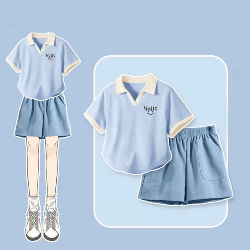 Áo polo chữ Hello cho bé gái size đại BEESHOP H25081