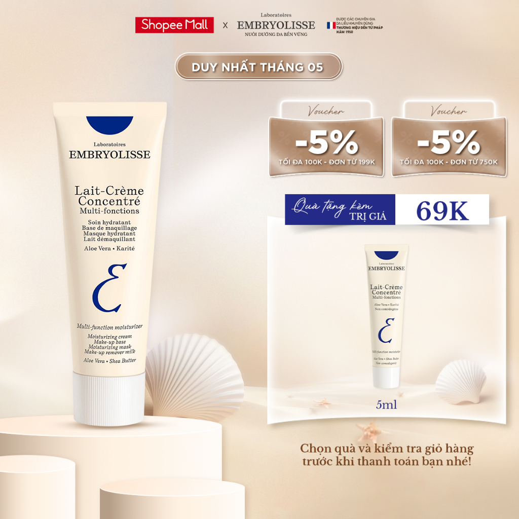 Ảnh Kem Dưỡng Ẩm Phục Hồi Embryolisse Lait Creme Concentre 5ml - 30ml - 75ml 1