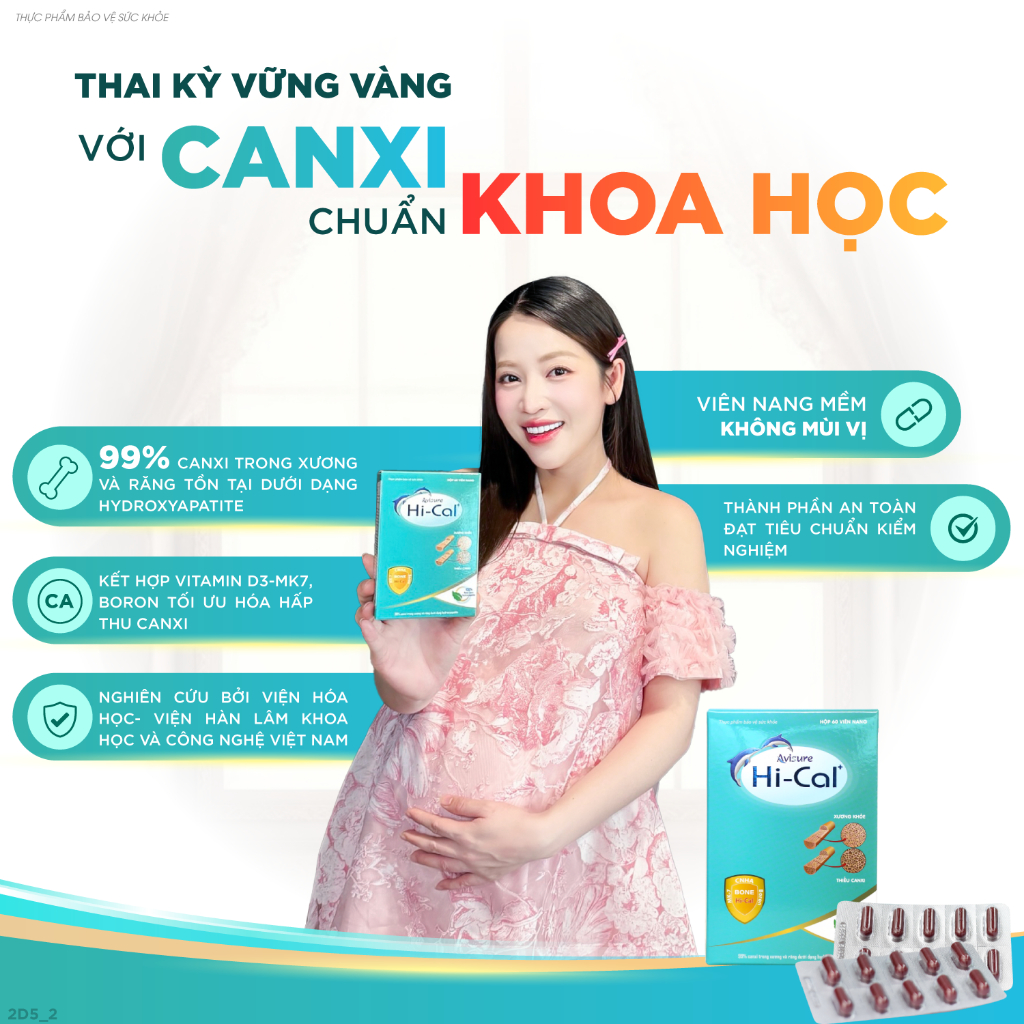 Ảnh Canxi cho bà bầu Avisure Hical canxi hữu cơ cho bà bầu và sau sinh 2