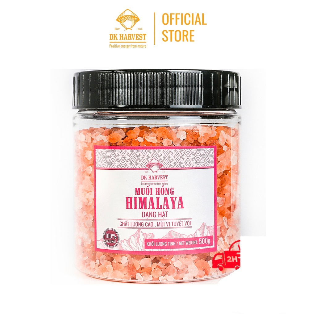 Ảnh Muối Hồng Himalaya DK Harvest Dạng Hạt và Dạng Nhuyễn Hũ 500g, Hũ 1kg( Loại tinh khiết nhất) 4