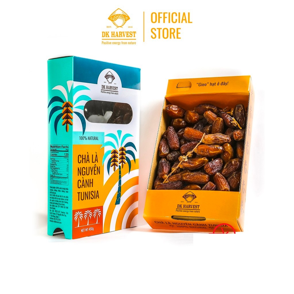 Ảnh Chà Là Nguyên Cành DK Harvest 450g - Nhập Khẩu Tunisia | Tự Nhiên, Dẻo Ngọt, Giàu Dinh Dưỡng 1