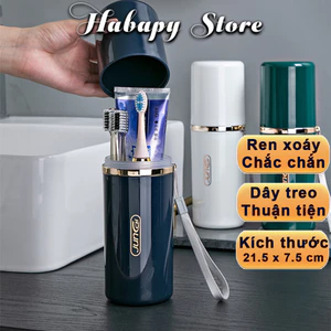 Hộp đựng bàn chải kem đánh răng kết hợp cốc đánh răng cao cấp đi du lịch