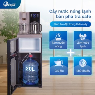 Cây nước nóng lạnh bàn trà FUJIE TB238UV có ngăn khử khuẩn UV, Màn hiển thị cảm ứng, tiết kiệm điện