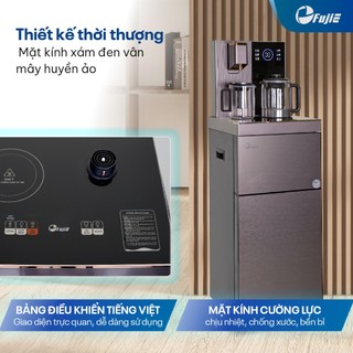 Cây nước nóng lạnh bàn trà FUJIE TB238UV có ngăn khử khuẩn UV, Màn hiển thị cảm ứng, tiết kiệm điện