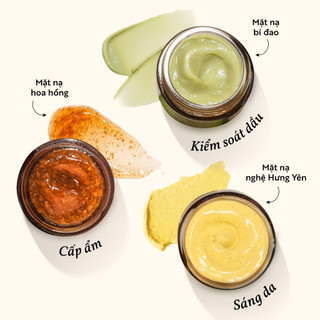 [Tặng cột tóc] Mặt Nạ Cocoon Thiên Nhiên Mask Bí Đao, Mask Nghệ Sáng Da, Mờ Vết Thâm 30ml và 100ml