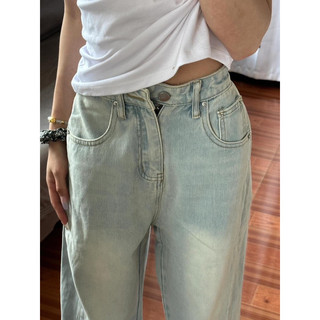 Quần Jean Ống Suông Màu Mài Wash Hottrend Dễ Mặc Minijean
