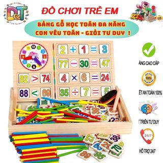 Bộ 100 que tính kèm số đếm Sankid, đồ chơi phát triển tư duy toán học