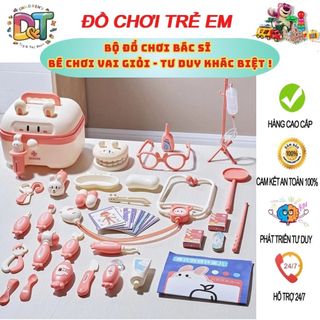 Bộ đồ chơi bác sĩ, xe cứu thương cao cấp cho bé, mô phỏng nha sĩ + khám răng