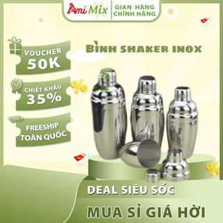 Bình Shaker Inox 350ml / 550ml / 700ml – Dụng Cụ Pha Chế Chuyên Nghiệp, Sang Trọng