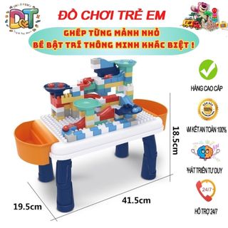 Đồ chơi lắp ráp, bộ xếp hình khối có bàn xây dựng đa năng cho bé, giúp bé phát triển tư duy vượt trội ( Lego bàn 142ct )