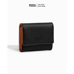 Ví Da PU Gập Ba Nam Nữ LOGAN Dập Chìm Monogram Kháng Nước Unisex Chính Hãng | UNDERTHINKER