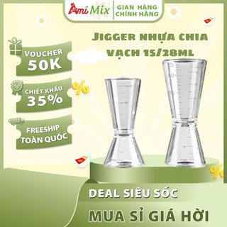 Jigger Nhựa Chia Vạch 15/28ml & 20/40ml| Đo Lường Chính Xác – Nhẹ Bền – Dễ Pha Chế