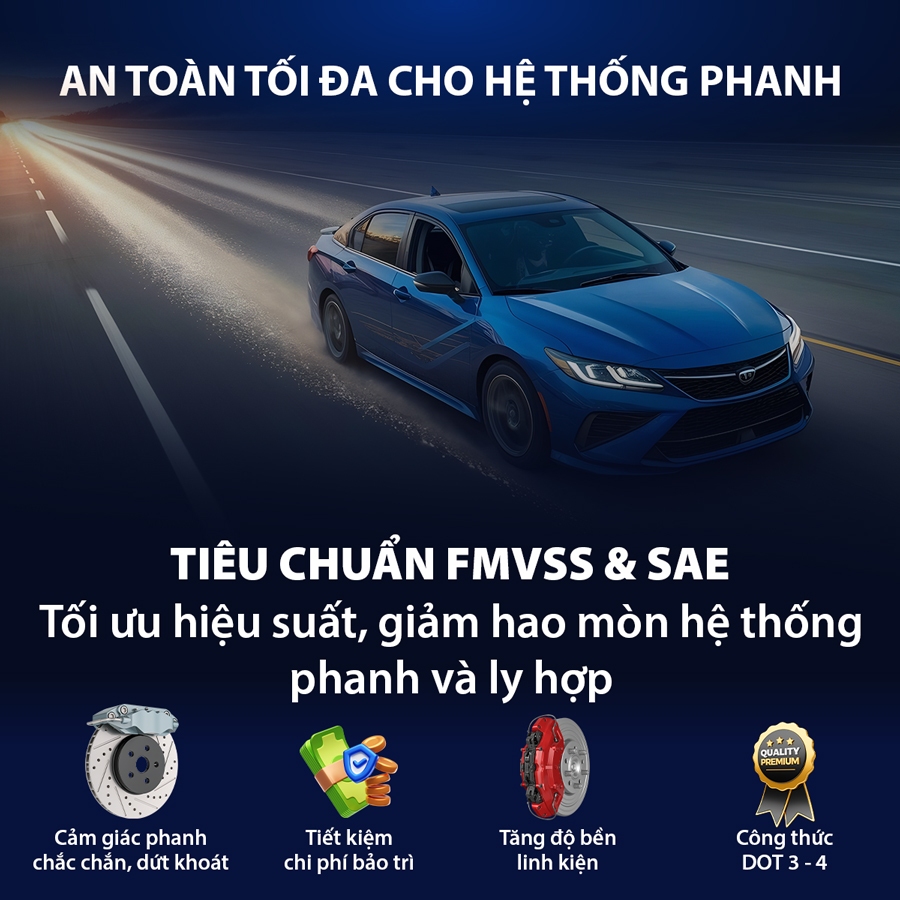 Dầu Phanh Và Ly Hợp Tổng Hợp AISIN Dot 4 500ml BFSDT405L