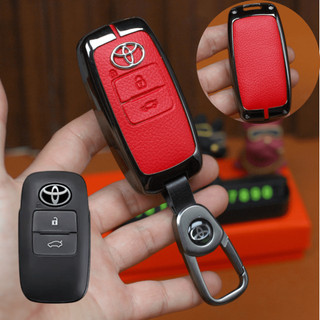 Ốp Chìa Khóa Toyota Yaris Cross  3 nút bấm Kim Loại Sang Trọng, Da Cao Cấp - Đa Dạng Màu Sắc (ZTZR3)