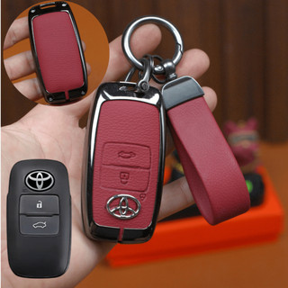 Ốp Chìa Khóa Toyota Yaris Cross  3 nút bấm Kim Loại Sang Trọng, Da Cao Cấp - Đa Dạng Màu Sắc (ZTZR3)