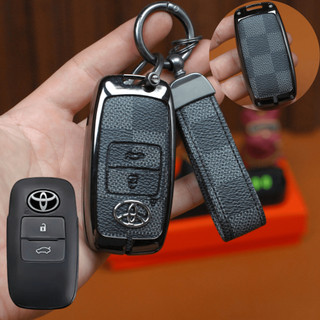 Ốp Chìa Khóa Toyota Yaris Cross  3 nút bấm Kim Loại Sang Trọng, Da Cao Cấp - Đa Dạng Màu Sắc (ZTZR3)