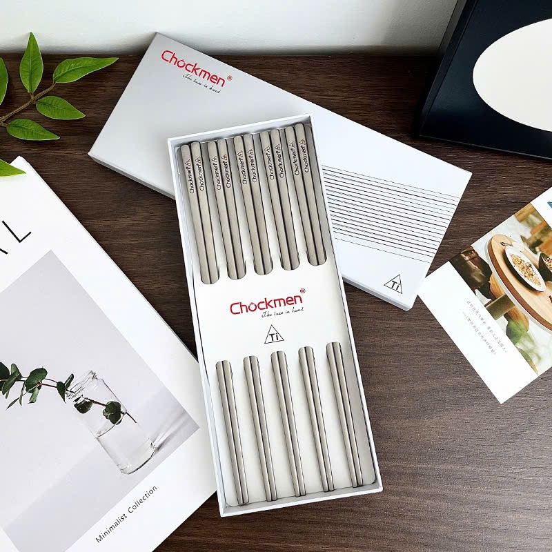 [RẺ VÔ ĐỊCH] Set 5 đôi  Đũa CHOCKMEN Cao Cấp Thiết Kế Chống Trơn Trượt Cao Cấp An Toàn Cho Sức Khoẻ
