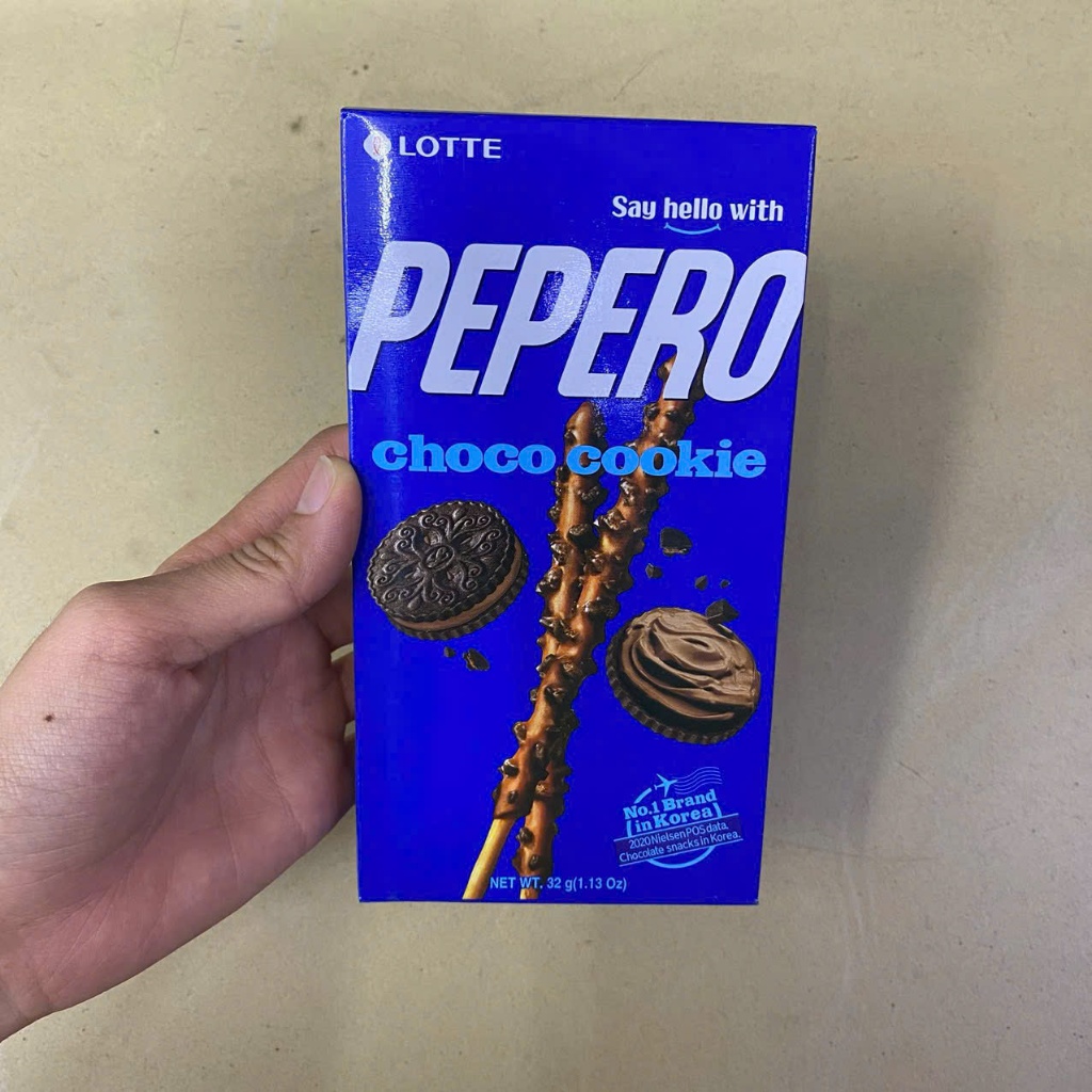 Bánh Pepero Choco Cookie Lotte Hàn Quốc Hộp 32G / 롯데제과) 빼빼로 초코쿠키 32G ...