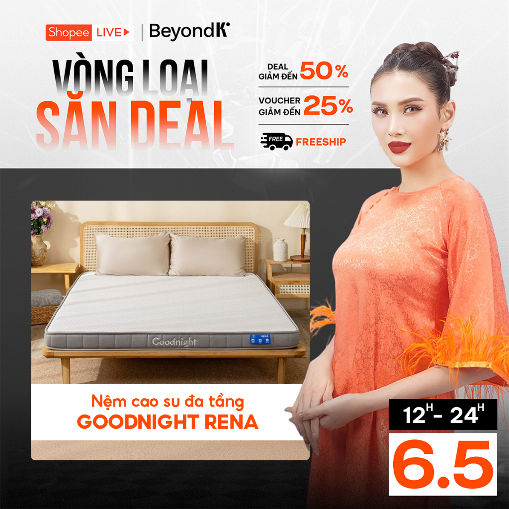 Đánh Giá Nệm Cao Su Non Vua Nệm Goodnight Rena 10cm - Hybrid Latex & Thiên Nhiên