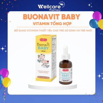 [BUONA Italy Chính Hãng] Vitamin Tổng Hợp BUONAVIT BABY - Hương chuối thơm ngon, dễ uống cho trẻ em từ sơ sinh