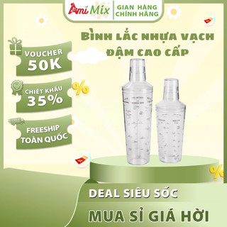 Bình Lắc Vạch Đậm Cao Cấp – Shaker Nhựa 530ml / 700ml