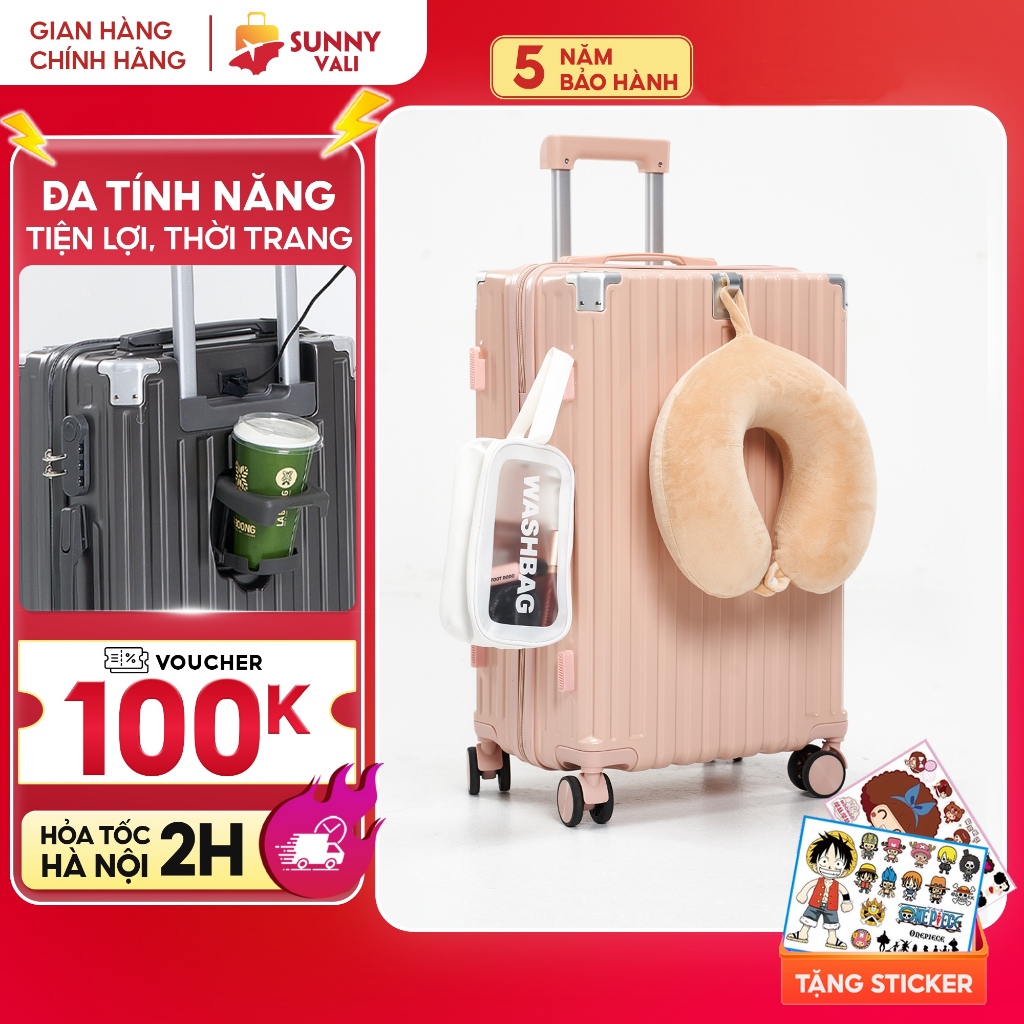 Ảnh Vali SUNNY SV15 - Vali du lịch, vali khóa kéo thời trang nhựa PC + ABS bảo hành 5 năm 2
