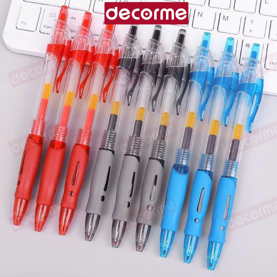 Bút Bi Béo GP1008 Decorme Bút Gel Bấm Thay Ngòi 11cm Mực Xanh Đen Đỏ ...