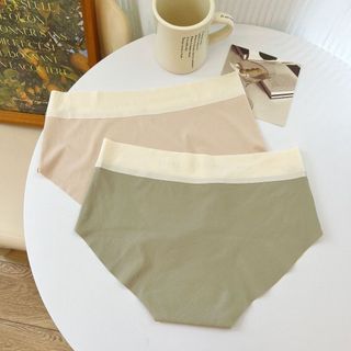 Combo 5 Quần Lót Su Nữ Viền Chữ Màu Xinh, Quần Chip Nữ Đáy Dán 2 Lớp Kháng Khuẩn King Shop L-2244