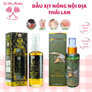 Dầu xịt nóng xoa bóp cá sấu cao cấp Green oil Castle Crocodile Brand nội địa Thái - CÔ THƯ MARKET