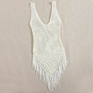 Áo choàng ren đi biển mix ngoài bikini siêu sang kiểu áo váy sát nách 983
