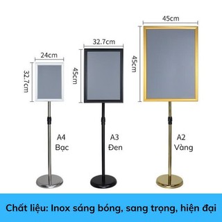 Bảng chỉ dẫn/Kệ menu đứng bảng chỉ dẫn size A3 A4 hầm xe, thang máy, của hàng sang trọng