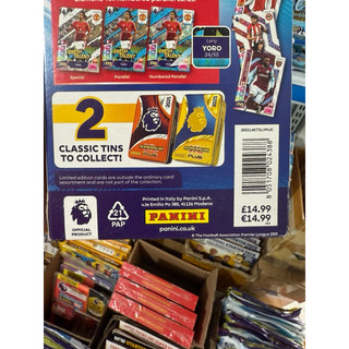 [ Mega Tin PLUS 2025 ] Hộp Thẻ Loại Lớn Panini AdrenaLyn Premier League Mega Tin PLUS 2025 2024/25( 59 thẻ)