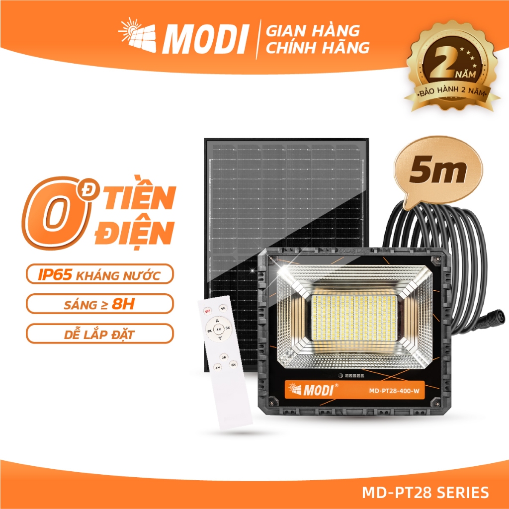 Ảnh Đèn Led Năng Lượng Mặt Trời MODI SOLAR Siêu Sáng Chống Nước Loại 50W, 80W, 120W, 200W,300W, 400W 1