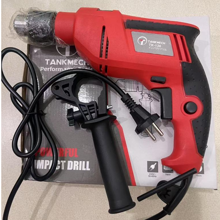 máy khoan bê tông TANKMECH 13ly TK-136 khoan tường sắt gỗ bắt vít Tốc độ thay đổi liên tục Chức năng kép Đi kèm với mức