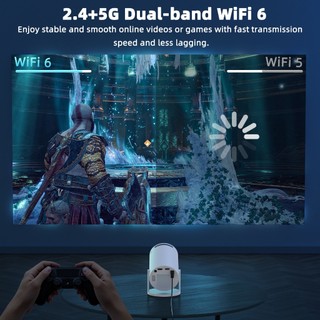 Máy chiếu mini cầm tay GOOJODOQ 4K Android 11 Dual 250 ANSI Bluetooth 5.2 Full HD 1080P 1280*720P